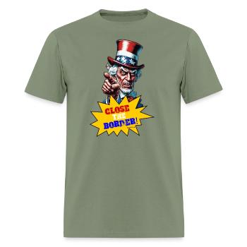 Close The Border! - Men's T-Shirt - military green - Front - Jose (178cm)