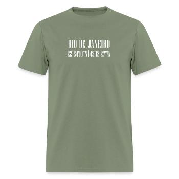 City Coordinates Rio De Janeiro - Men's T-Shirt - military green - Front - Jose (178cm)