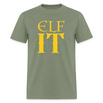 elf it - Men's T-Shirt - military green - Front - Jose (178cm)