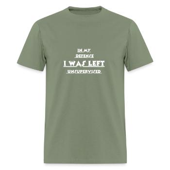 In My Defense Unsupervised - Men's T-Shirt - military green - Front - Jose (178cm)