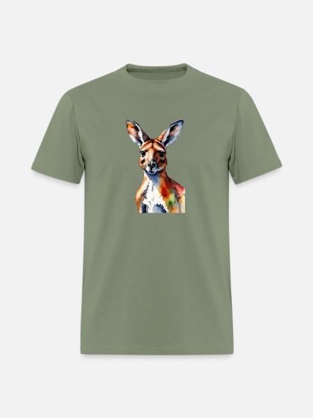 Kangaroo Design - Men's T-Shirt - military green