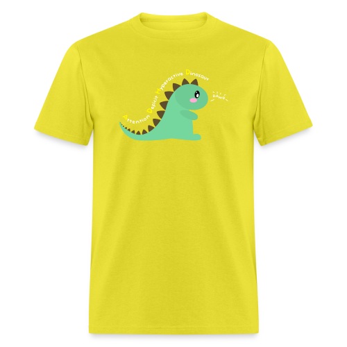 Attention Deficit Hyperactive Dinosaur (Center) - Men's T-Shirt
