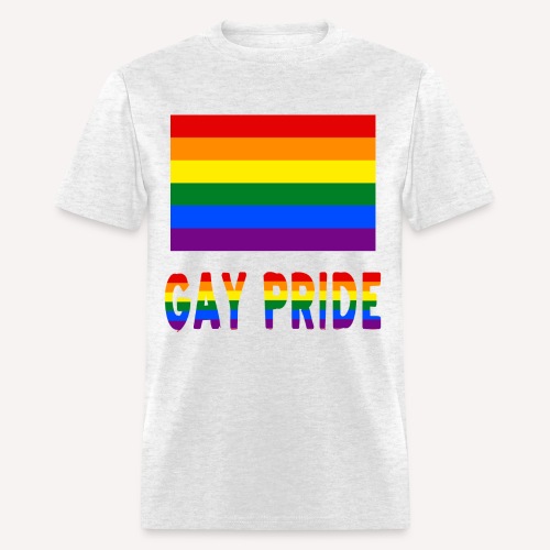 Gay Pride Flag and Words - Men's T-Shirt