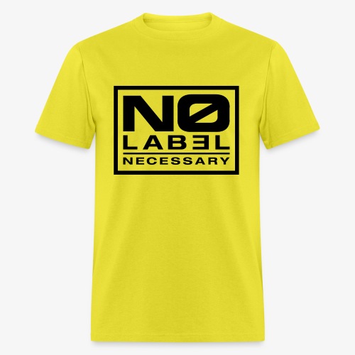 No Label Necessary Logo Black - Men's T-Shirt
