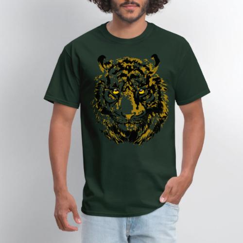 Yellow Tiger Head Portrait Drawing - Yellow Tiger - Men's T-Shirt