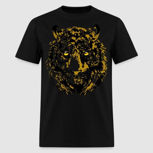 Yellow Tiger Head Portrait Drawing - Yellow Tiger - Men's T-Shirt