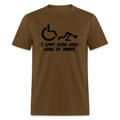 Drunk wheelchair humor, wheelchair fun, wheelchair - Men's T-Shirt