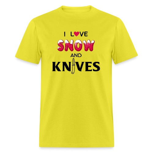 I Love Snow and Knives - Men's T-Shirt