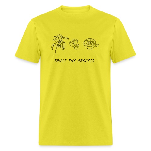 Trust the Process Black Outline Design - Men's T-Shirt