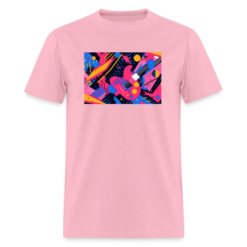 Memphis Design Guitar in Pink - Men's T-Shirt