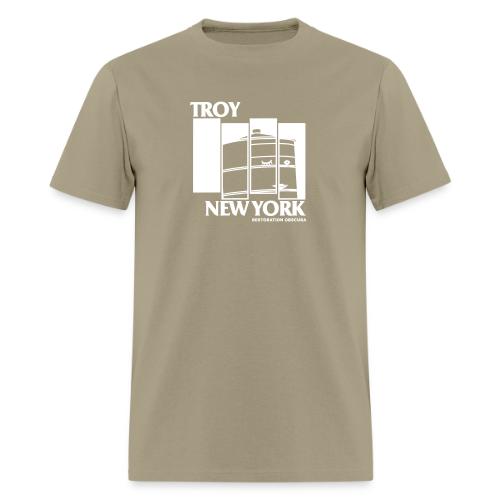 RO Troy, New York Flag Logo - Men's T-Shirt