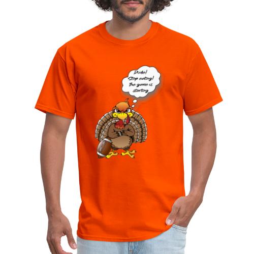 turkey with football - Men's T-Shirt
