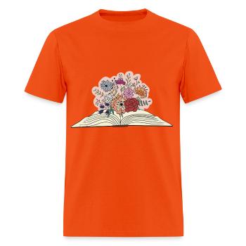 open book with flowers - Men's T-Shirt - orange - Front - Jose (178cm)