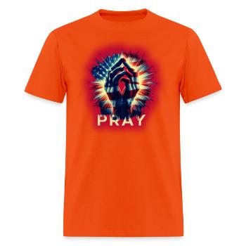 PRAYING HANDS FOR AMERICA BLUE PRAY FOR US - Men's T-Shirt - orange - Front - Jose (178cm)