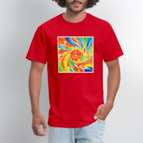 Citrus swirling Splash Design - Men's T-Shirt