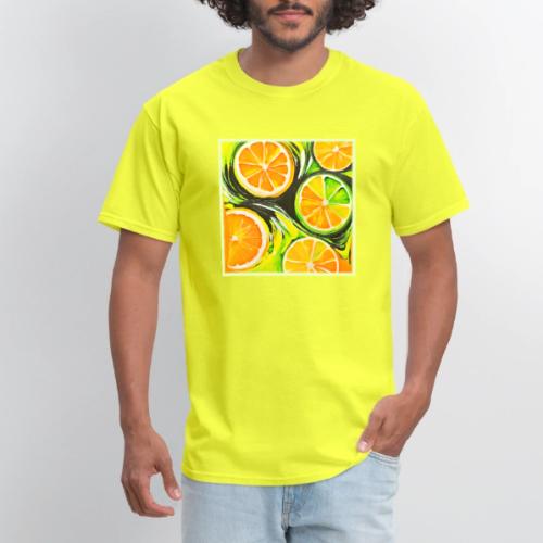 Vibrant Citrus Painting - Men's T-Shirt