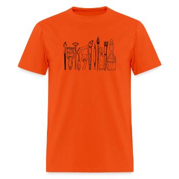 AN ARTISTS WEAPON - Men's T-Shirt - orange - Front - Jose (178cm)