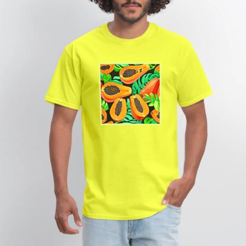 Papaya and Leaves Fresh Pattern - Men's T-Shirt