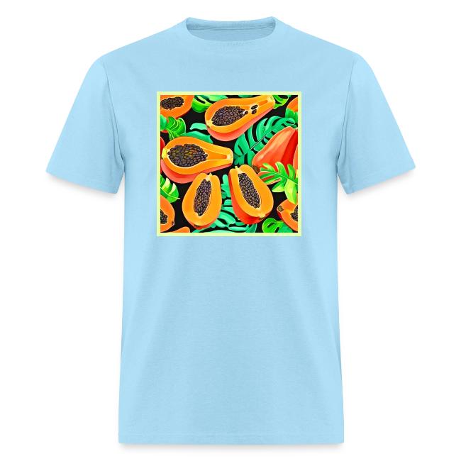 Papaya and Leaves Fresh Pattern
