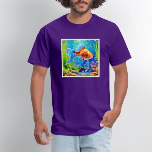 Colorful Tank Goldfish Design - Men's T-Shirt