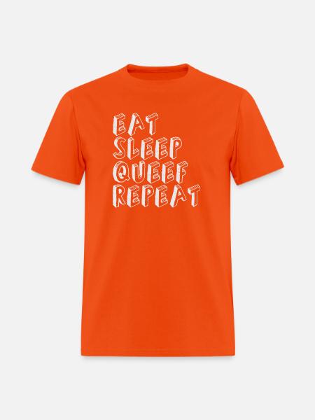 Eat Sleep Queef Repeat - Men's T-Shirt - orange