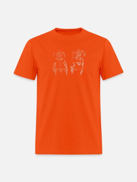Puppy Halftone Duo - Men's T-Shirt - orange