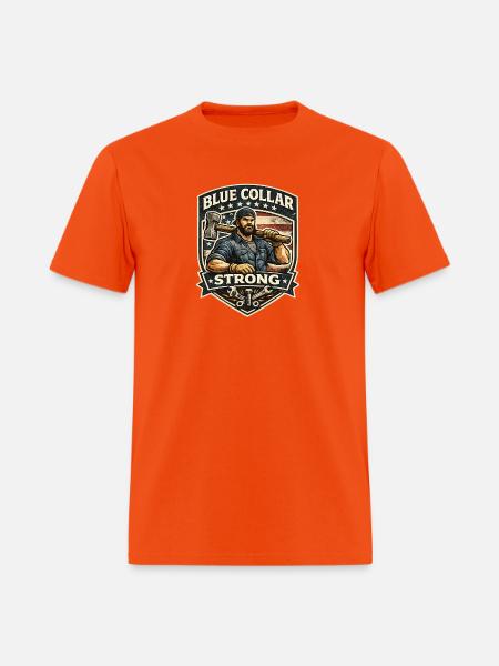 Blue Collar Strong  - Men's T-Shirt - orange