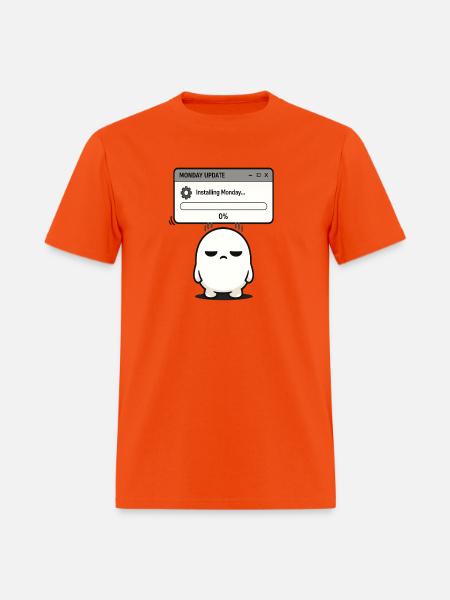 Monday Update Ghost: Low Progress - Men's T-Shirt - orange