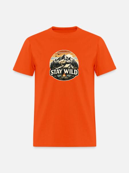 Stay Wild Camp Retro Sunset - Men's T-Shirt - orange