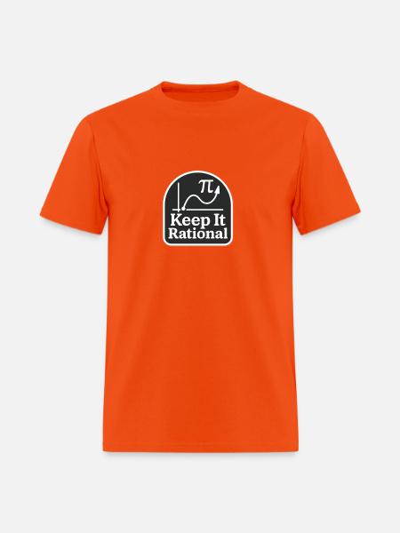 Keep It Rational Patch - Men's T-Shirt - orange