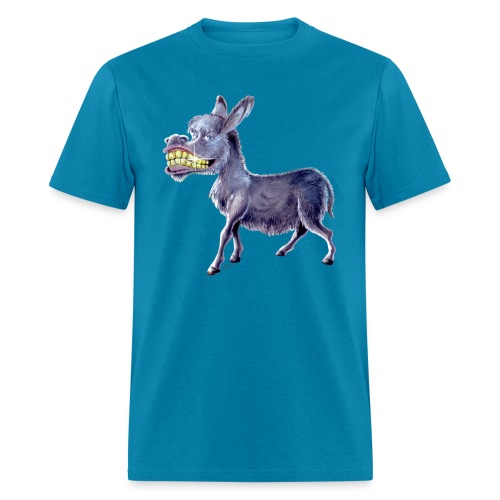 Funny Keep Smiling Donkey - Men's T-Shirt