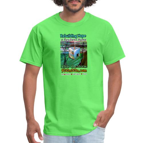 Rebuilding Hope: A Resilient Home After the Storm - Men's T-Shirt