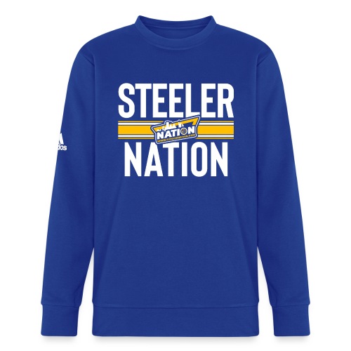 SteelerNation.com - Stripe - Adidas Unisex Fleece Crewneck Sweatshirt