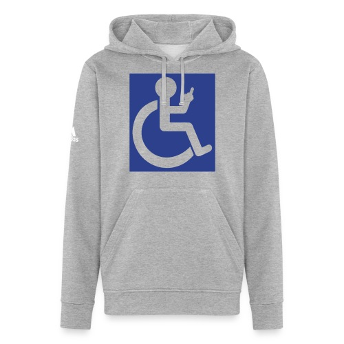 Wheelchair user holding up the middle finger # - Adidas Unisex Fleece Hoodie