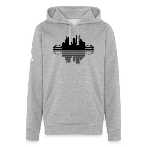 Pittsburgh Skyline Reflection (Black) - Adidas Unisex Fleece Hoodie