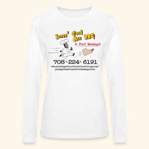 Jones Good Ass BBQ and Foot Massage logo - Bella + Canvas Women's Long Sleeve T-Shirt