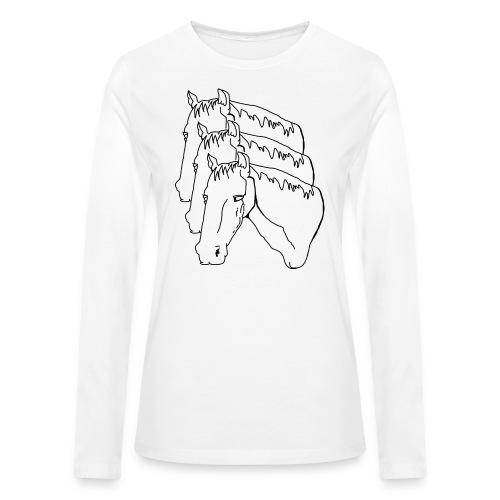 horsey pants - Bella + Canvas Women's Long Sleeve T-Shirt