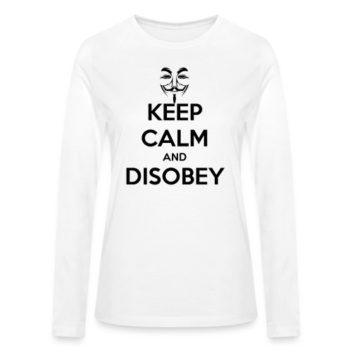 Anonymous Keep Calm And Disobey Thick - Bella + Canvas Women's Long Sleeve T-Shirt