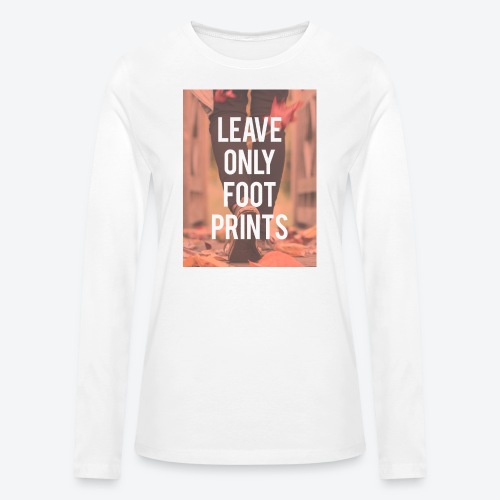 Footprints - Bella + Canvas Women's Long Sleeve T-Shirt