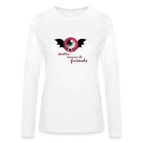 bat design - Bella + Canvas Women's Long Sleeve T-Shirt