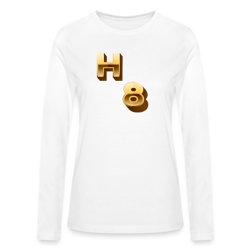 H 8 Letter & Number logo design - Bella + Canvas Women's Long Sleeve T-Shirt