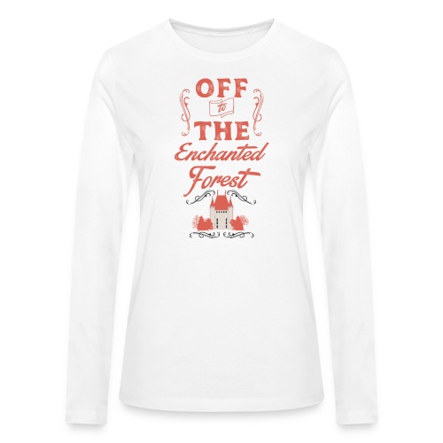 ENCHANTED FOREST RED RESI - Bella + Canvas Women's Long Sleeve T-Shirt