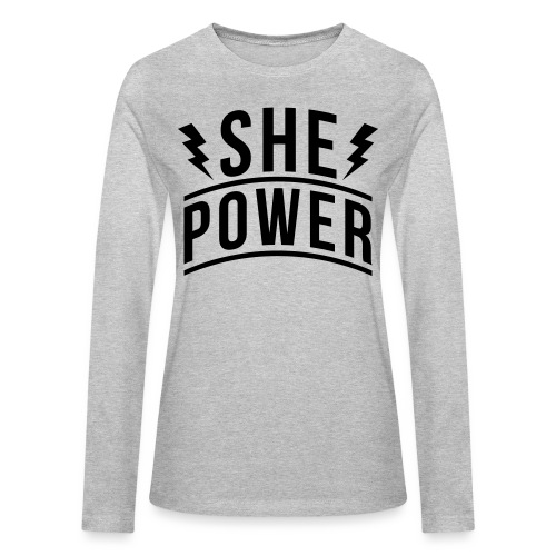 She Power - Bella + Canvas Women's Long Sleeve T-Shirt