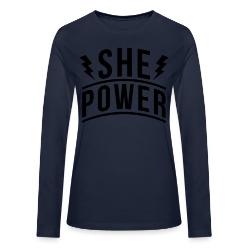 She Power - Bella + Canvas Women's Long Sleeve T-Shirt