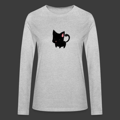 black cat T-shirt - Bella + Canvas Women's Long Sleeve T-Shirt