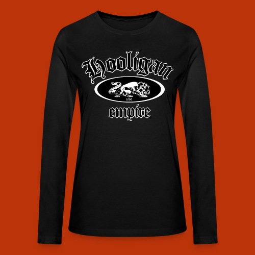 Hooligan Empire Lion Black - Bella + Canvas Women's Long Sleeve T-Shirt