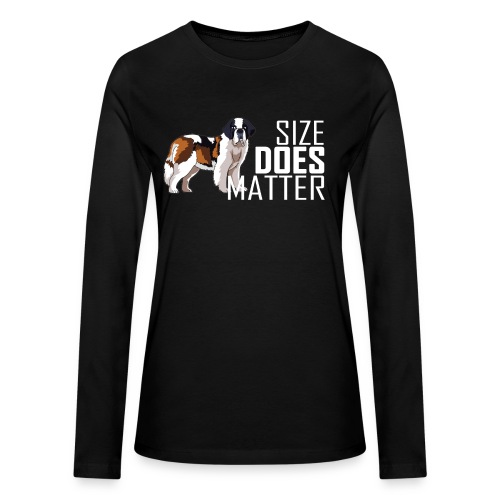 DOG size does matter white - Bella + Canvas Women's Long Sleeve T-Shirt