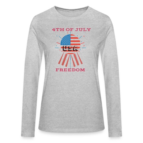 4th of July Freedom - Bella + Canvas Women's Long Sleeve T-Shirt