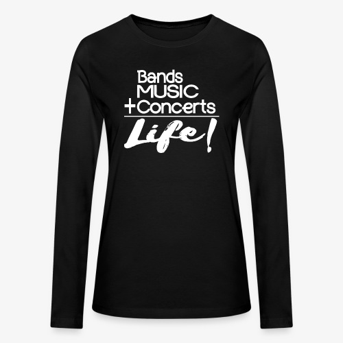 Music is Life - Bella + Canvas Women's Long Sleeve T-Shirt