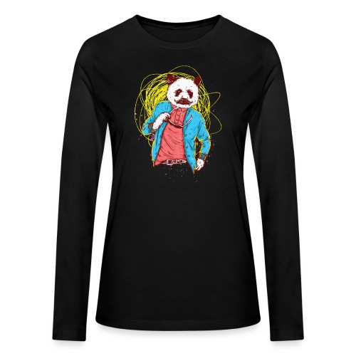 Panda Bear Movie Star - Bella + Canvas Women's Long Sleeve T-Shirt